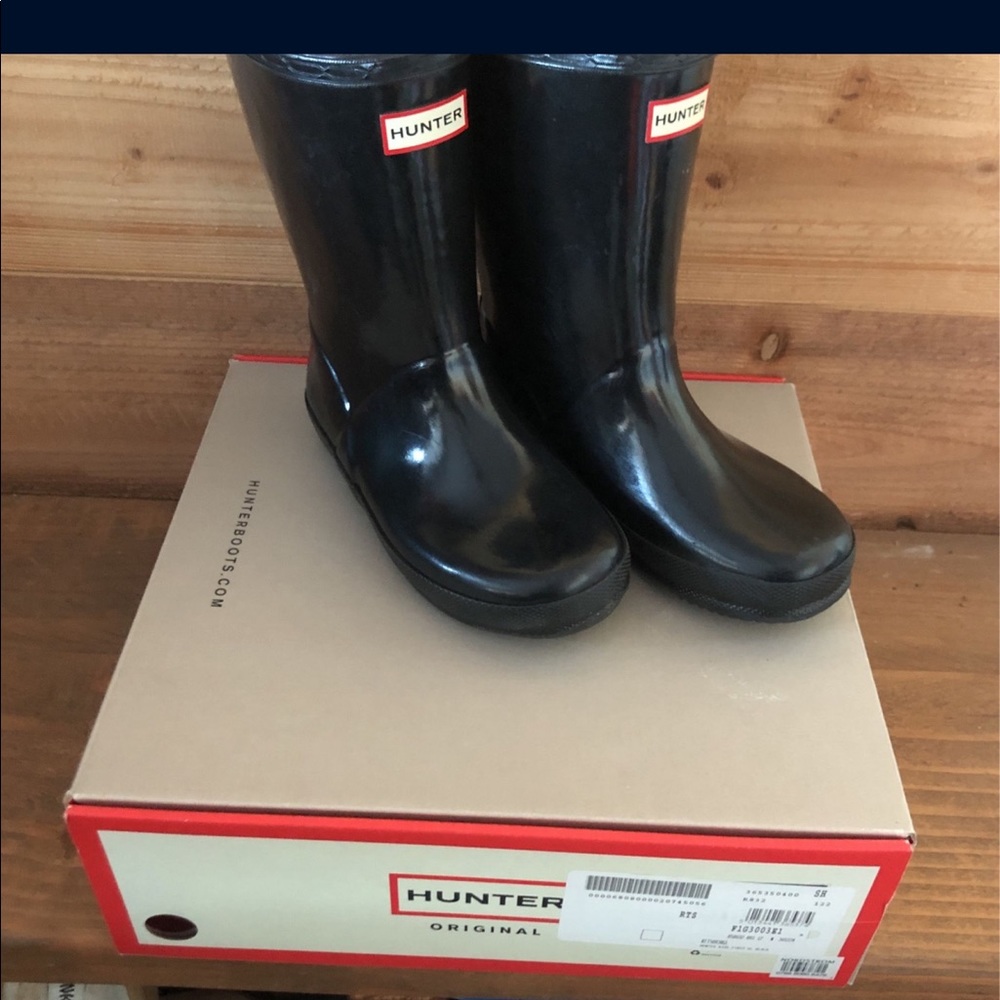 Girls Black Hunter Boots size 12